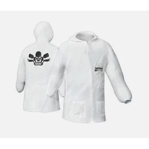 DeVilbiss Hooded Lab Coat Mens 3XL White Reusable Nylon DEV-803665 NWT